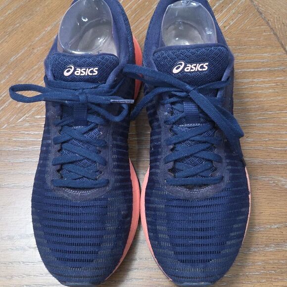 ASICS Women’s Dynaflyte 2 Running Sneakers Shoes Navy And Peach Sz 10M - Picture 3 of 10